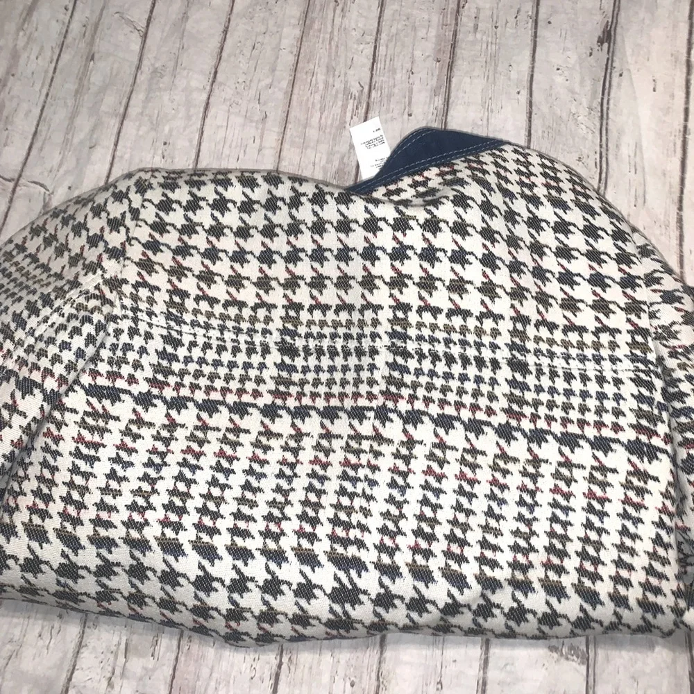 Akris Punto denim trim houndstooth Jacquard collarless Jacket 8 - Picture 11 of 11